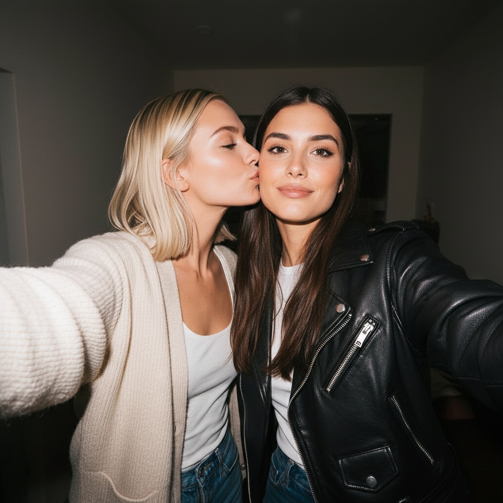 AI-generated selfie example 8 showcasing realistic fan photo